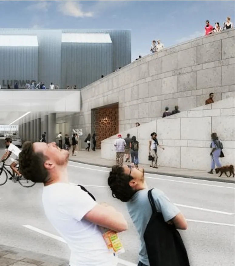 Animation östliche Domumgebung Tunnel am Domhof in Köln